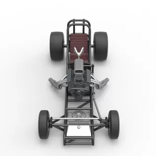 Vintage Front engine dragster Base Version 4 Scale 1:25 - Model thumbnail 8