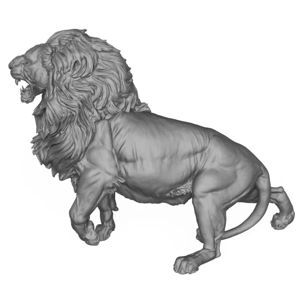 3D Printable Wild Giant Lion - Model preview 6