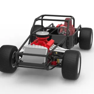 Vintage Semi-Late Model Stock Car Base Scale 1:25 - Model thumbnail 5