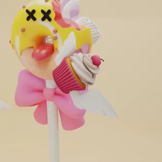 butterfly net with Donut design Candy Catcher with Wings - Model thumbnail 8