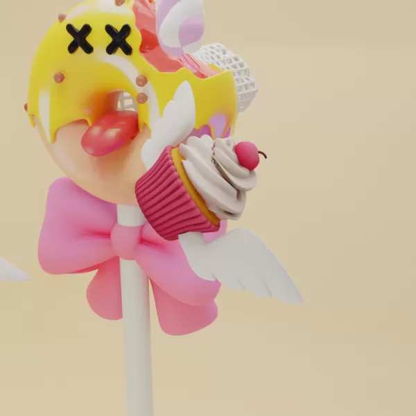 butterfly net with Donut design Candy Catcher with Wings - Model preview 8