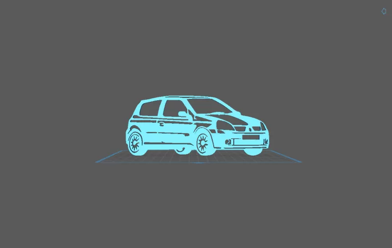 Renault - Clio 2 RS Phase 2 Wall Art - Model preview 2
