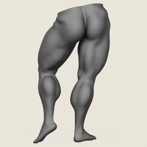Muscular Man Leg Pose 05 - Model preview 5