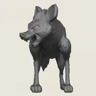 Hyena Print Ready 3D Model - Model thumbnail 2