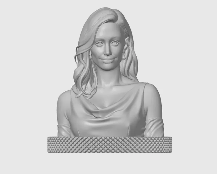 Emmy Rossum 3D Model Print - Model preview 3