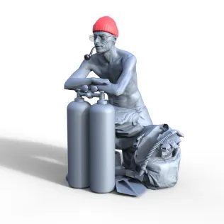 Figure for ship model calypso