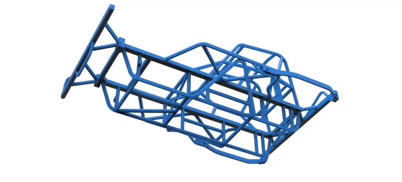 Frame of BriSCA Micro Formula 2 Stock Car Scale 1:16 - Model preview 3