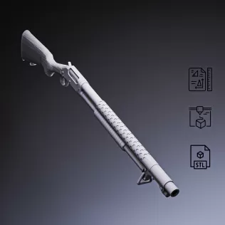 M1897 Pump-Action Shotgun - Model thumbnail 7