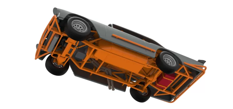 Vintage Dirt Modified stock car Version 9 Scale 1:25 - Model preview 3