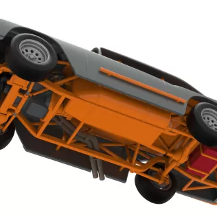 Vintage Dirt Modified stock car Version 9 Scale 1:25 - Model thumbnail 3