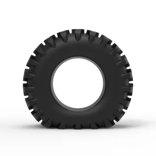 Offroad tire 4 deflated Scale 1:25 - Model thumbnail 5