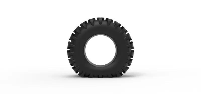 Offroad tire 4 deflated Scale 1:25 - Model preview 5