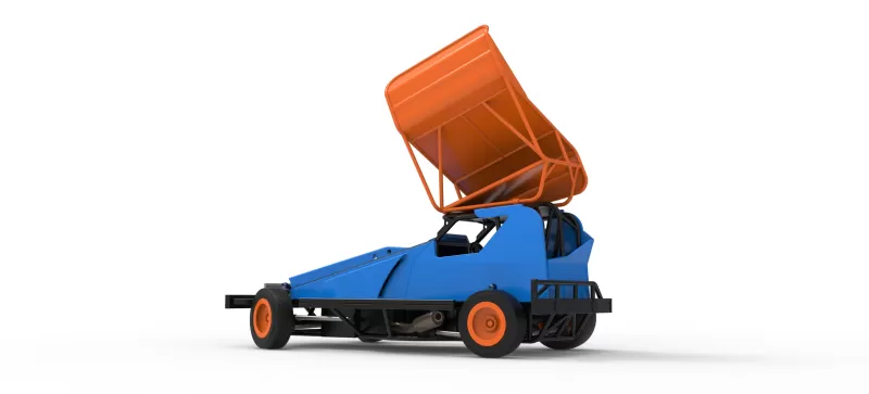 BriSCA Formula 1 Stock Car for Dirt while turning V2 Scale 1:25 - Model preview 13
