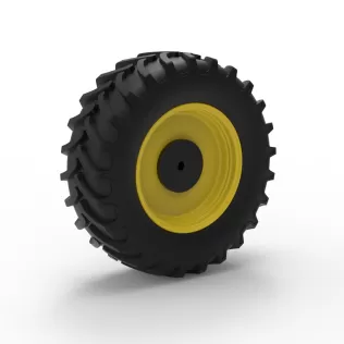 Front wheel of Racing Combine Harvester Version 1 Scale 1:25 - Model thumbnail 8