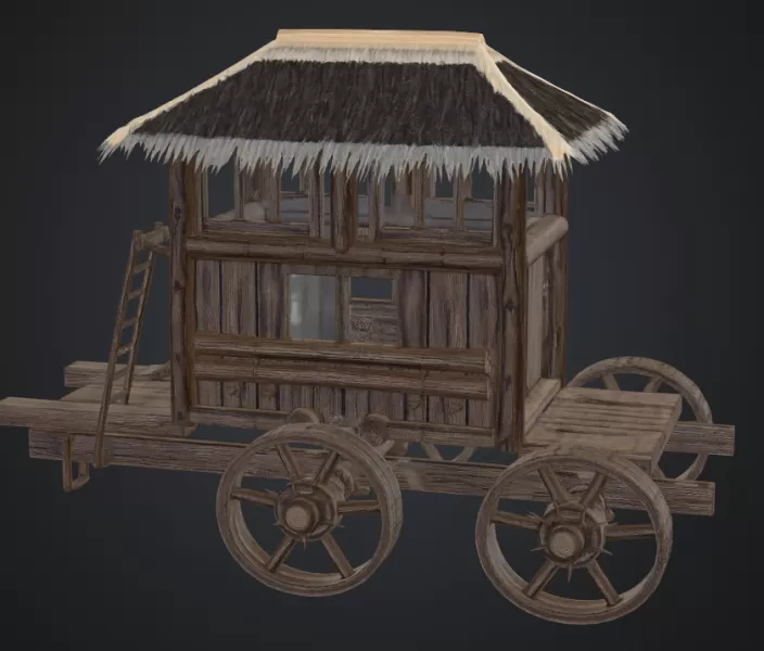 Belagerungsturm mit raedern - Model preview 1
