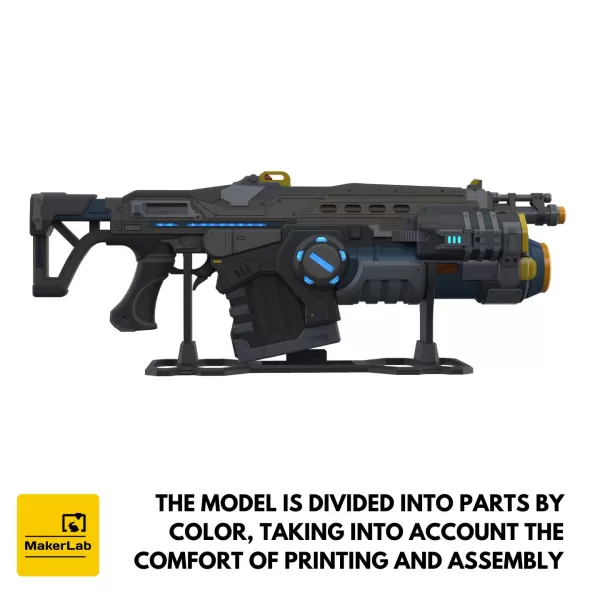 Lancer GL - Gears of War - Printable 3d model - STL files - Model preview 5