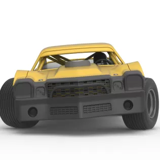 Vintage Dirt late model Race car V2 while turning Scale 1:25 - Model thumbnail 7