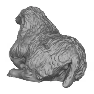 Sitting Sheep 3D Print Model - Model thumbnail 3
