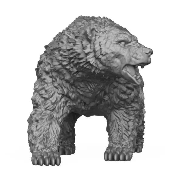 Wild Polar Bear 3D Print Model - Model preview 2