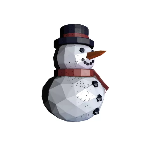 Ice Beer Snowman 3D Model - Model preview 4
