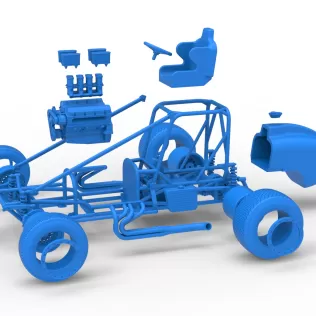 Dirt Silver Crown Champ car Base Scale 1:25 - Model thumbnail 28