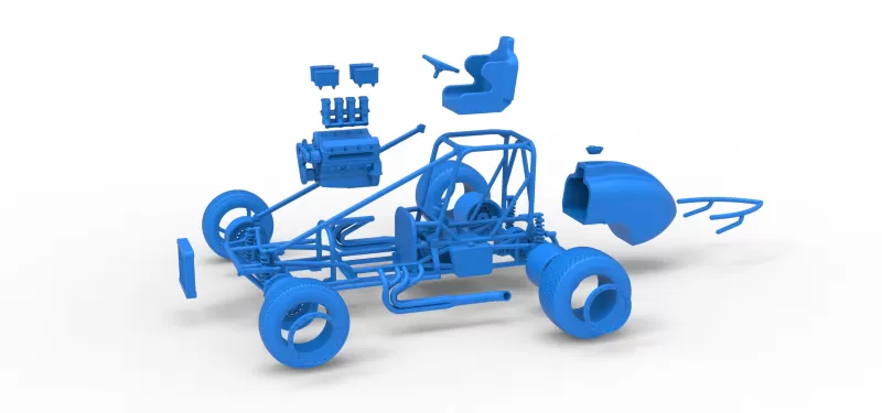 Dirt Silver Crown Champ car Base Scale 1:25 - Model preview 28