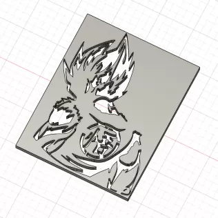 Silhouette San Goku - Dragon Ball Wall art