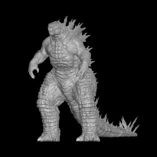 Godzilla stl file 3d printing, 3d print file, miniature