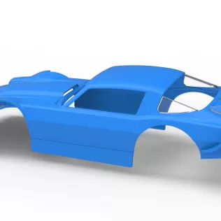 Shell of Vintage Dirt late model Race car Version 3 Scale 1:25 - Model thumbnail 11