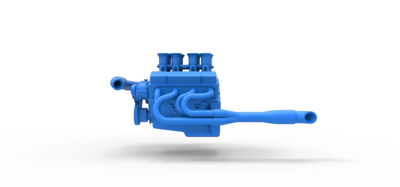 Engine V8 for Supermodified race car Version 3 Scale 1:25 - Model preview 8