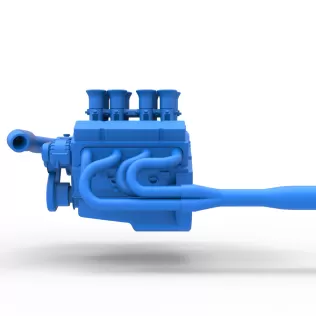 Engine V8 for Supermodified race car Version 3 Scale 1:25 - Model thumbnail 8