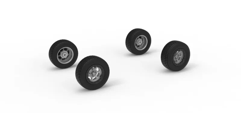 Wheel Set of Mod Lite Race car Version 2 Scale 1:25 - Model preview 1