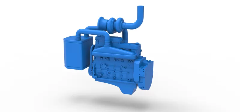 Engine of Pro Stock Pulling Tractor Scale 1:25 - Model preview 9
