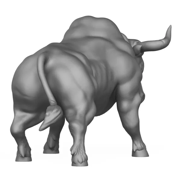 Muscular Bull 3D Print Model - Model preview 3