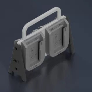 DeWalt XR Battery Transport Case – 4 Slot Organizer - Model thumbnail 3