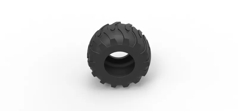 Tractor tire 36 Scale 1:25 - Model preview 6
