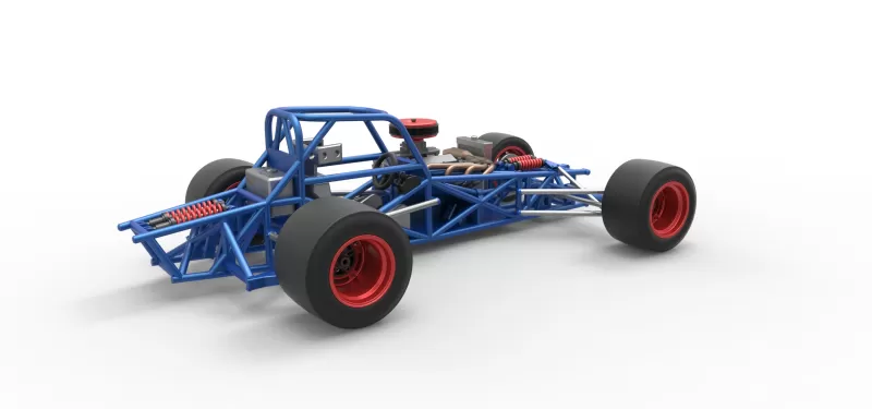 Supermodified front engine race car Base Version 4 Scale 1:25 - Model preview 20