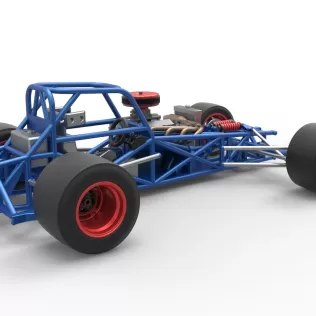 Supermodified front engine race car Base Version 4 Scale 1:25 - Model thumbnail 20