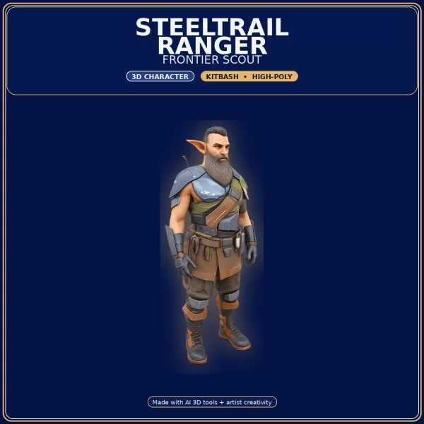 Stylized Elf Hero Pack – 10 Character Variants | Kitbash | - Model preview 18