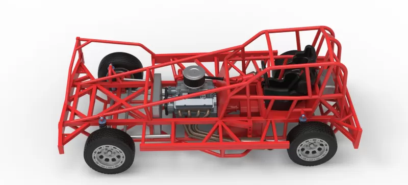 BriSCA Formula 1 Stock Car Base for Dirt Version 2 Scale 1:25 - Model preview 10