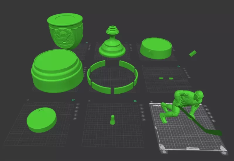 Trophy Hockey Champion Premium – 3D Printable Model - Model preview 11