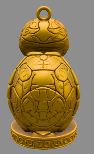 Cute Turtle with Heart – 3D Printable STL File - Model preview 5