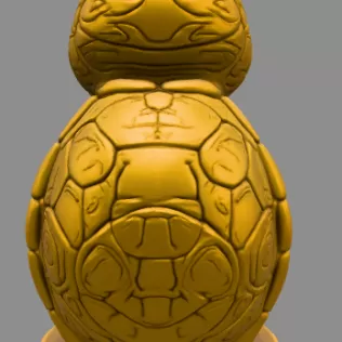 Cute Turtle with Heart – 3D Printable STL File - Model thumbnail 5