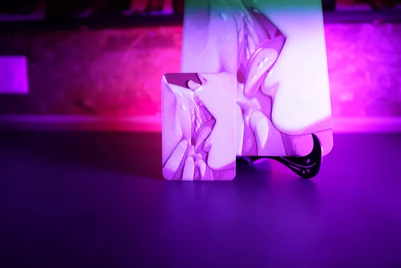 TONGUE PLAY GLOW (HueForge NSFW) 155x230mm - Model preview 10