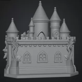 Enchanted Heart Blossom Castle STL File for 3D Print - Model thumbnail 14