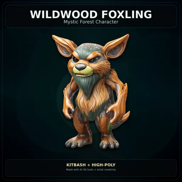 Mystic Forest Creatures – Fantasy 3D Character Pack - Model preview 12