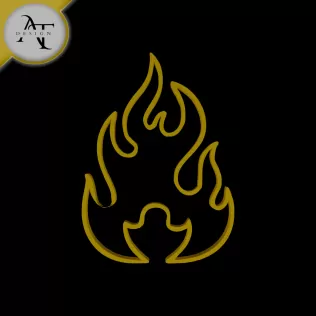 Simple Flame Symbol - 2D Art