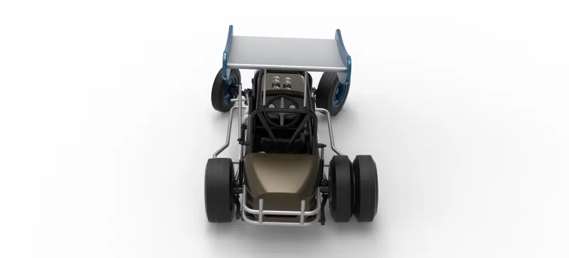 Vintage Winged Supermodified for Dirt while turning V2 1:25 - Model preview 17