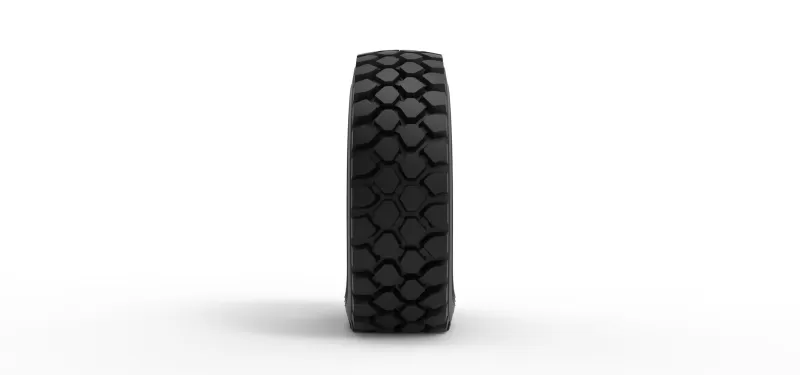 Offroad tire 75 deflated Scale 1:25 - Model preview 4