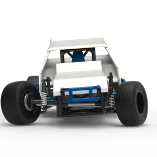 Vintage Dirt Modified stock car V8 while turning Scale 1:25 - Model thumbnail 7